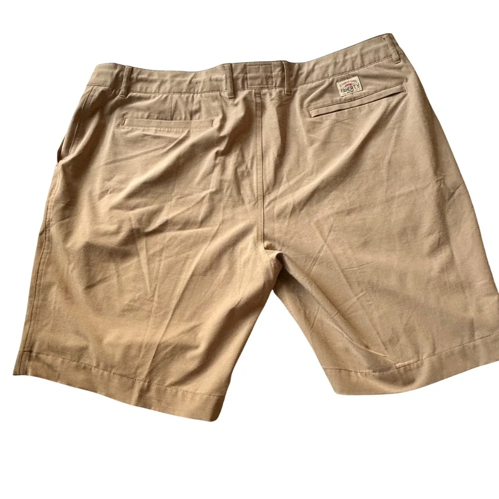 Faherty All Day Shorts 36 Tan Hybrid Quick Dry Stretch Chino